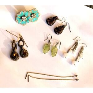 Lot of 6 Pairs of Pierced Earrings
